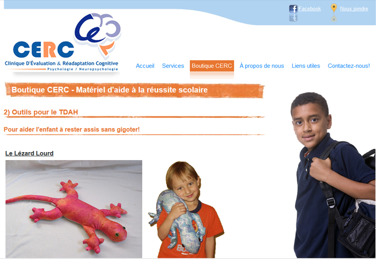 TDAH - Boutique CERC - Matériel d'aide à la réussite scolaire ( Canada )