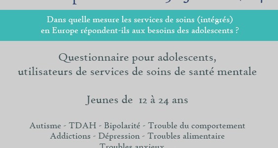 Questionnaire pour adolescents, utilisateurs de services de soins de santé mentale par Adocare